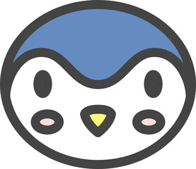 Fototapeta premium カラー動物の単品アイコン ペンギン