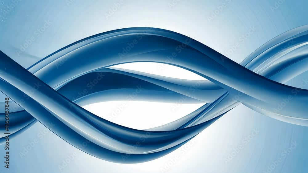 Aufkleber fluid blue waves create an abstract background with smooth curves and gentle gradients for artistic 