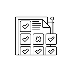 Checklist Line Icon. linear style sign for mobile concept and web design. Outline vector icon.