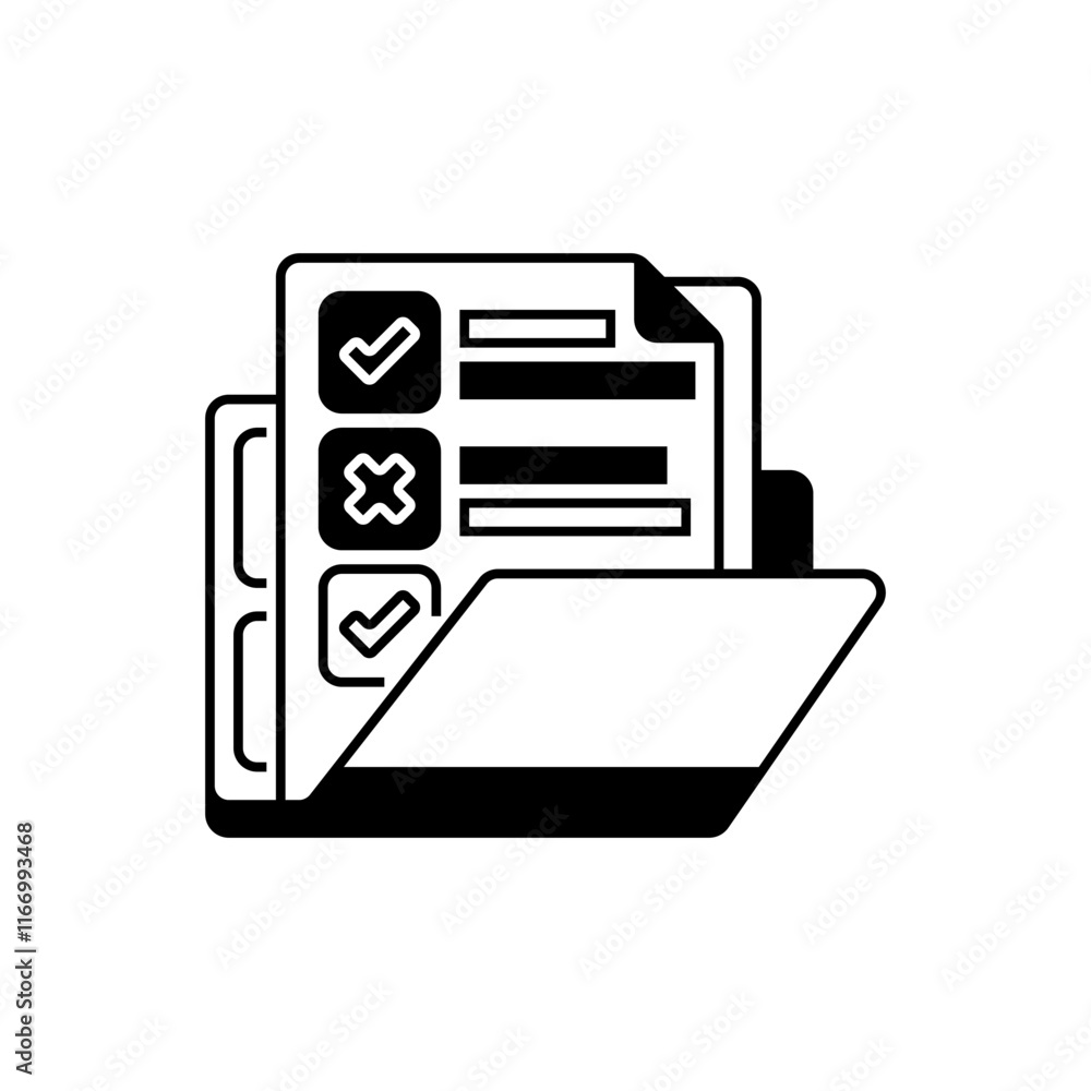 Poster survey folder line icon. linear style sign for mobile concept and web design. outline vector icon.