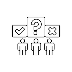 Interactive Poll Line Icon. linear style sign for mobile concept and web design. Outline vector icon.
