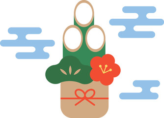 門松のイラスト素材・お正月・縁起物