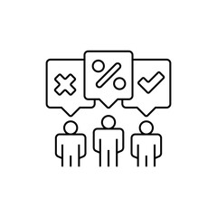 Response Rate Line Icon. linear style sign for mobile concept and web design. Outline vector icon.