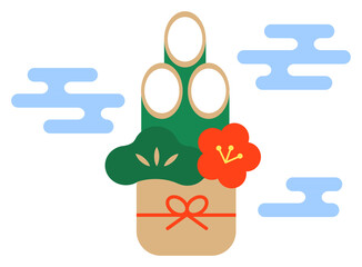 門松のイラスト素材・お正月・縁起物