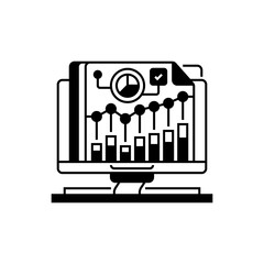 Graph Report Line Icon. linear style sign for mobile concept and web design. Outline vector icon.