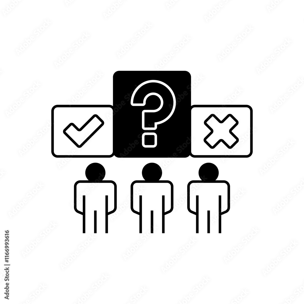 Poster interactive poll line icon. linear style sign for mobile concept and web design. outline vector icon