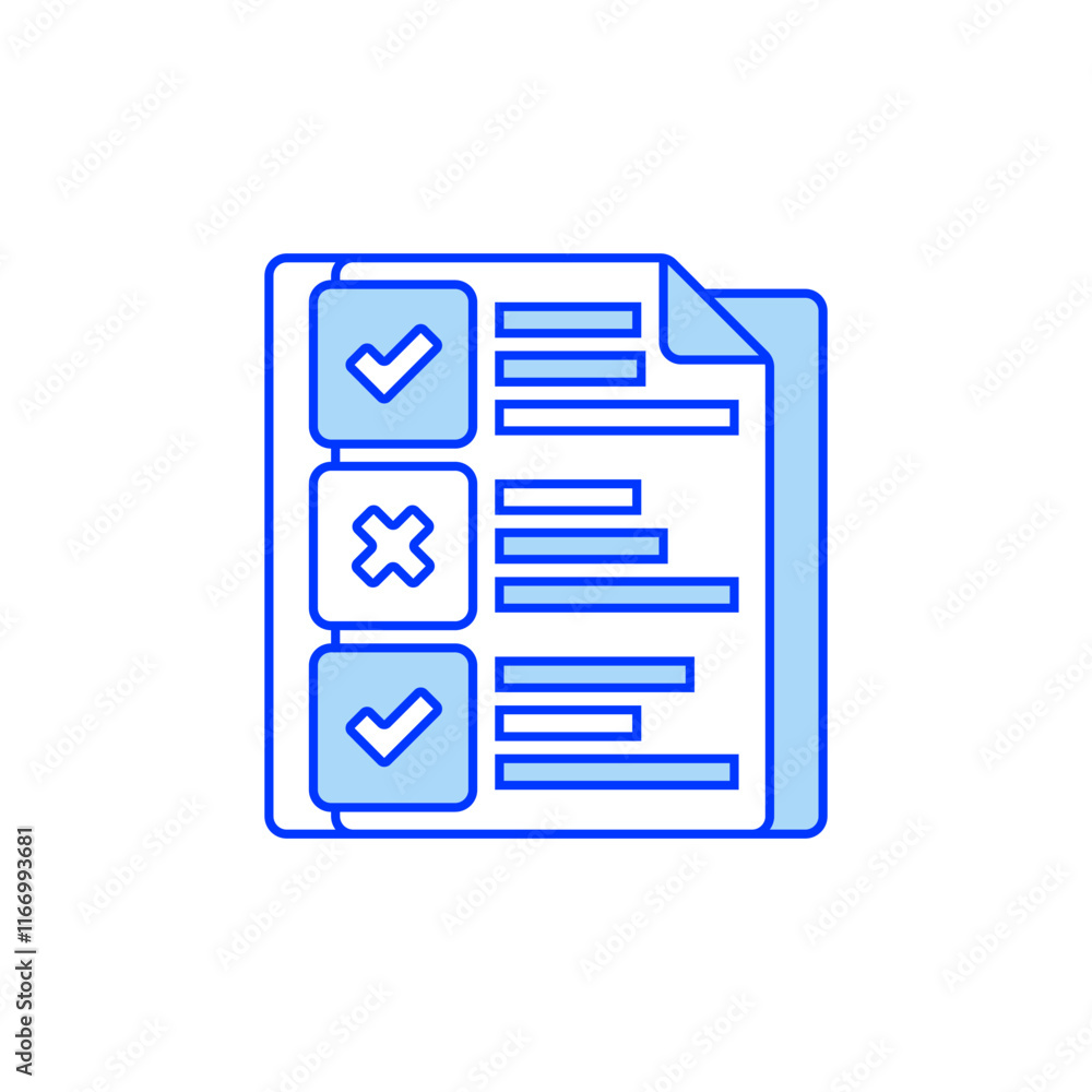 Poster survey form line icon. linear style sign for mobile concept and web design. outline vector icon.