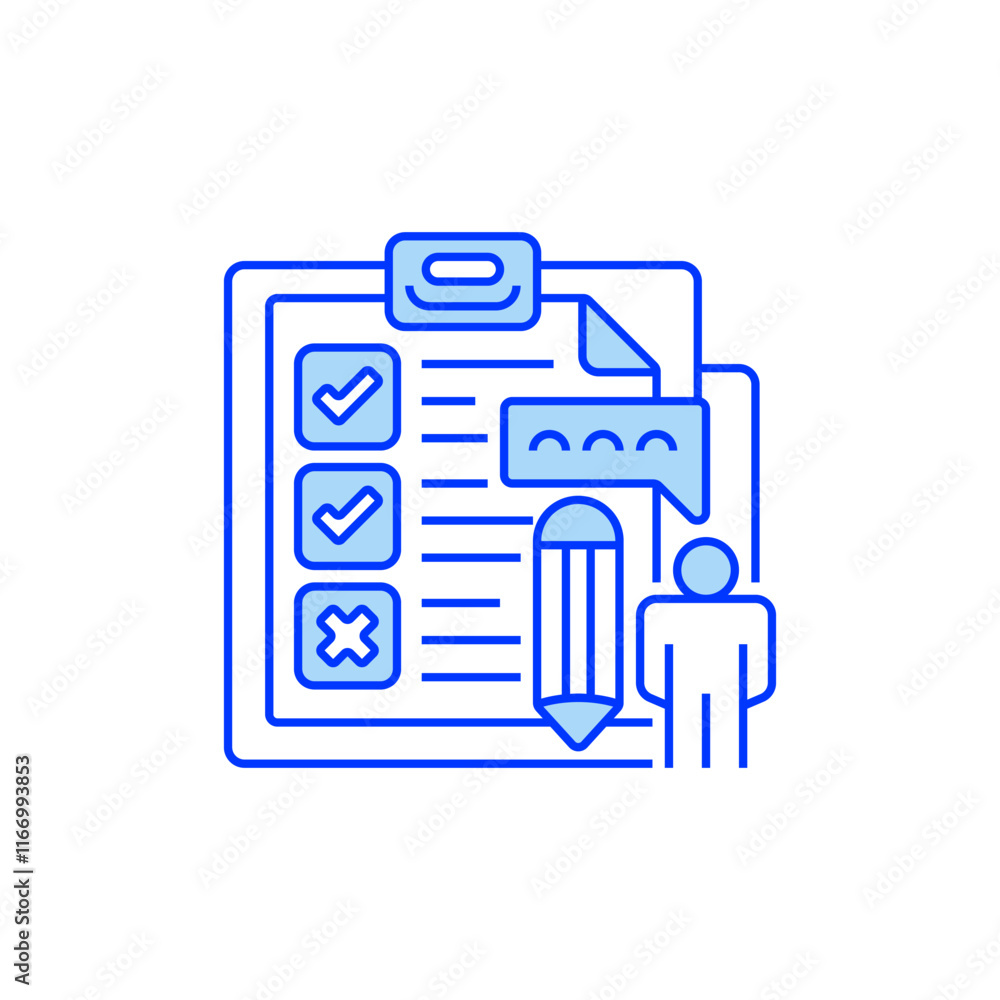 Poster respondent line icon. linear style sign for mobile concept and web design. outline vector icon.