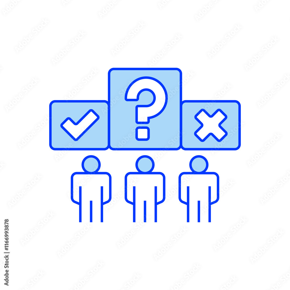 Poster interactive poll line icon. linear style sign for mobile concept and web design. outline vector icon