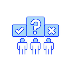 Obraz premium Interactive Poll Line Icon. linear style sign for mobile concept and web design. Outline vector icon.