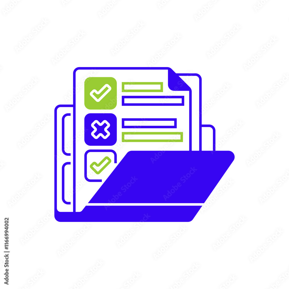Poster survey folder line icon. linear style sign for mobile concept and web design. outline vector icon.