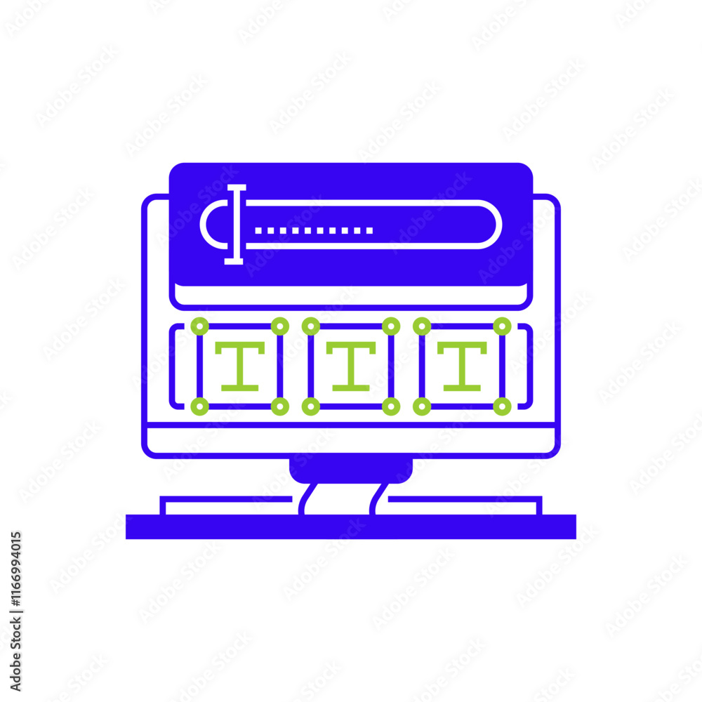 Poster text input field line icon. linear style sign for mobile concept and web design. outline vector icon
