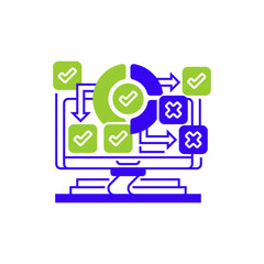 Survey Results Line Icon. linear style sign for mobile concept and web design. Outline vector icon.