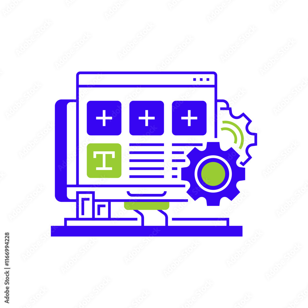 Poster form builder line icon. linear style sign for mobile concept and web design. outline vector icon.