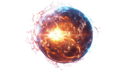 Star, a massive, bright object in space powered by nuclear fusion isolated on transparent background
