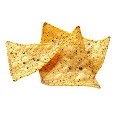 Naklejka premium a pile of chips on a transparent background, PNG image, PNG file, Generative art.