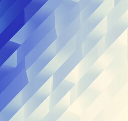 Muted royal blue and frosted ivory abstract pattern background. Geometric shape. Line stripe angle facet triangle fold. Color gradient. Noise grain. Business, tech. Design. Minimal.