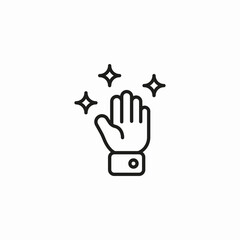clean hand icon sign vector