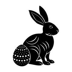 Easter Bunny Silhouette vector illustration