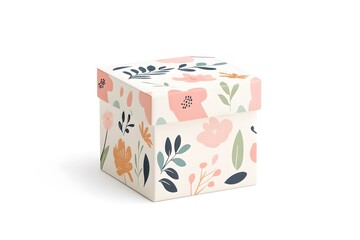 Single Gift box on white background
