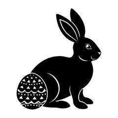 Easter Bunny Silhouette vector illustration