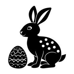 Easter Bunny Silhouette vector illustration