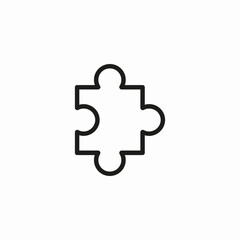 puzzle shape icon sign vector