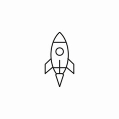 spaceship project launch icon sign vector
