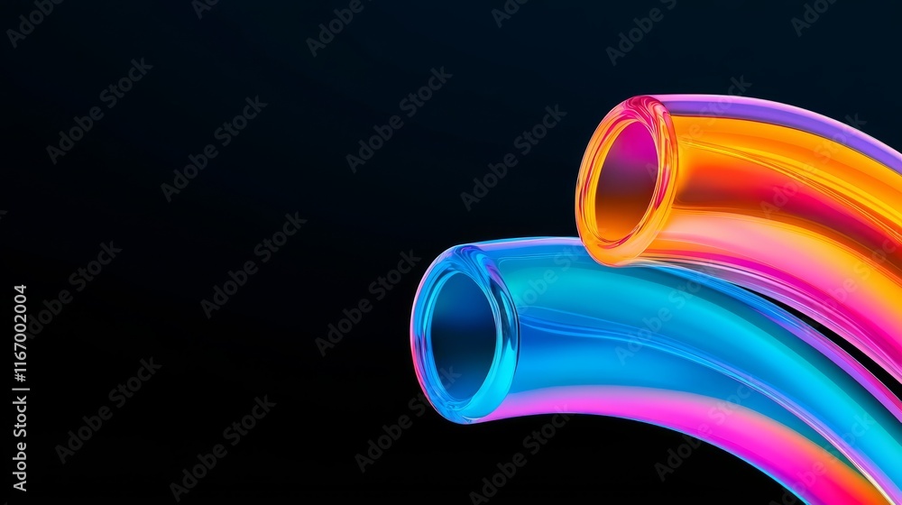 Poster 3d technology abstract art dynamic fluid kv background creative design