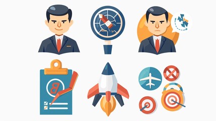 Professional Business Strategy Icon Collection for Creative Presentations