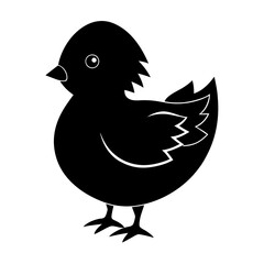 Easter Chick Silhouette vector illustration