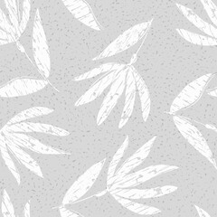 Block Print Flowers Seamless Pattern