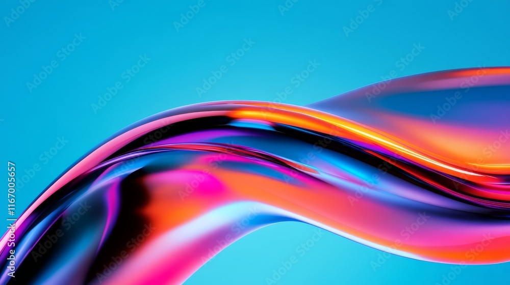 Poster 3d technology abstract art dynamic fluid kv background creative design