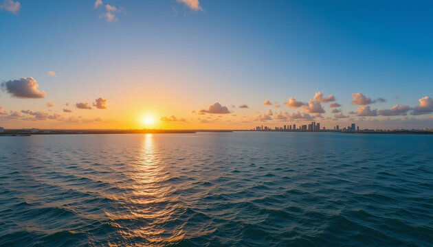 Miami Bay Sunrise: A Breathtaking Morning Glow