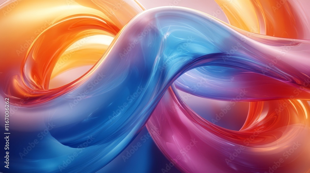 Poster 3d technology abstract art dynamic fluid kv background creative design