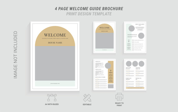 Home rental welcome book guide Brochure