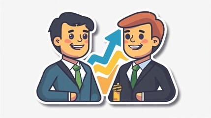 Fototapeta premium Professional Business Related Gradient Icon Sticker for Financial Marketing