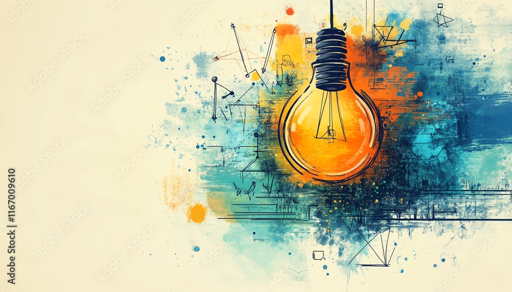 Poster abstract background with a complex education sketch, merging cuttingedge technology with innovative 