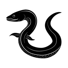 Eel Silhouette vector illustration