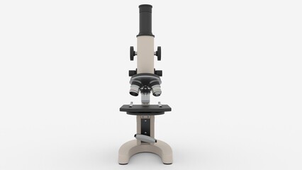 microscope on white background