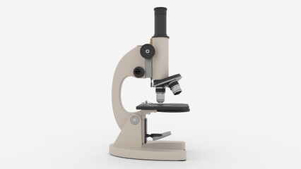 microscope on white background