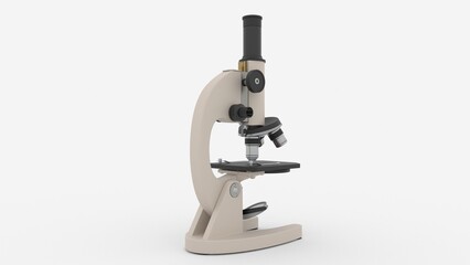 microscope on white background