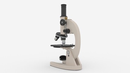 microscope on white background