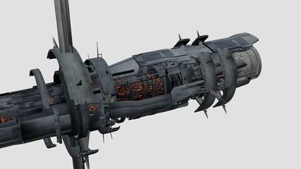 orbital camera crash view with white background