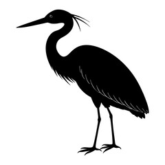 Egret Silhouette vector illustration