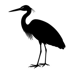 Egret Silhouette vector illustration