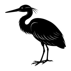 Egret Silhouette vector illustration