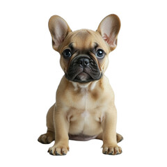 Fototapeta premium a small brown dog posing for the camera on a transparent background, PNG image, PNG file, Generative art.