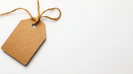 Minimalist fashion price tag clean typography studio setting product showcase close-up view branding concept