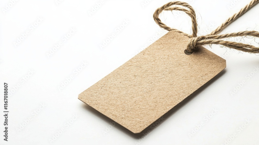 Poster rustic retail tag design studio setting textured paper craft minimalist environment close-up view ha